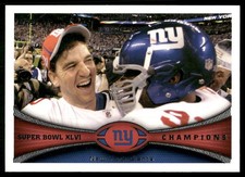 2012 Topps Superbowl Champions #422 Eli Manning New York Giants football card
