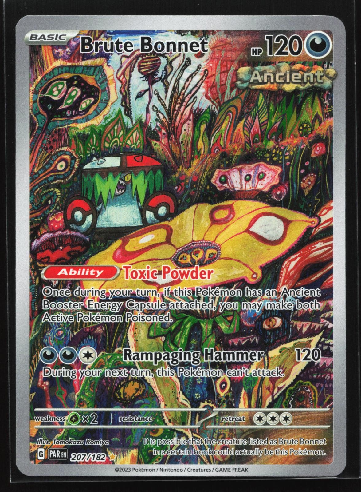 Brute Bonnet 207/182 Paradox Rift Illustration Rare Holo Pokemon Card
