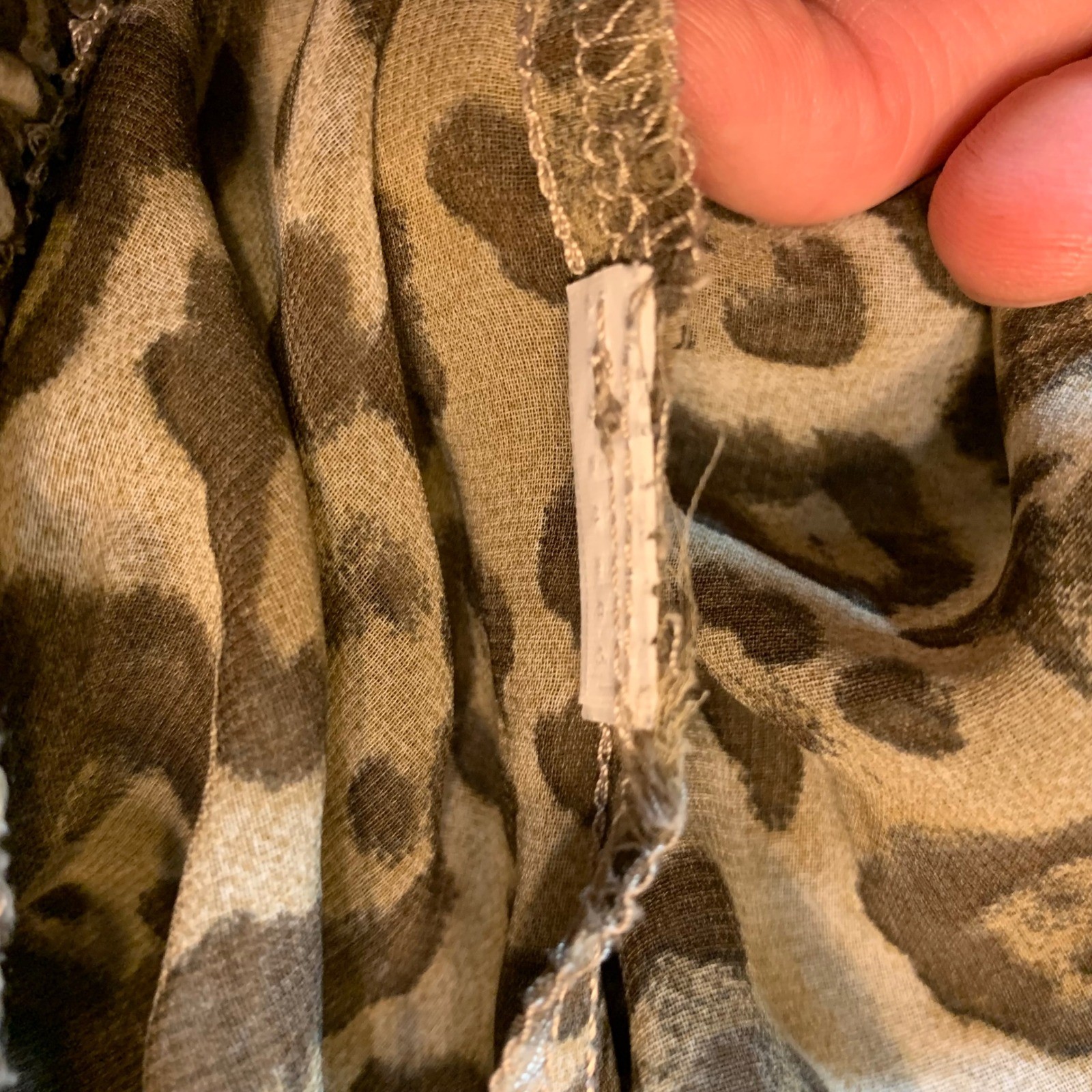 Zara Basic Leopard Print Ruffle Blouse Smocked He… - image 6