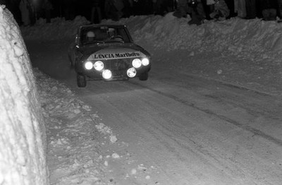 Harry Kallstrom Claes Bilstam Lancia Fulvia coupe Monte Carlo Rall- Old Photo