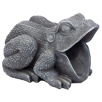 Design Toscano Qm7512081 Garden Frog Decorative Object Grey Stone