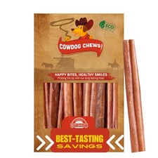 Beef Bully Stick: Odor-Free, Fully Digestible Beef Collagen Chews 5-7", 25 C...