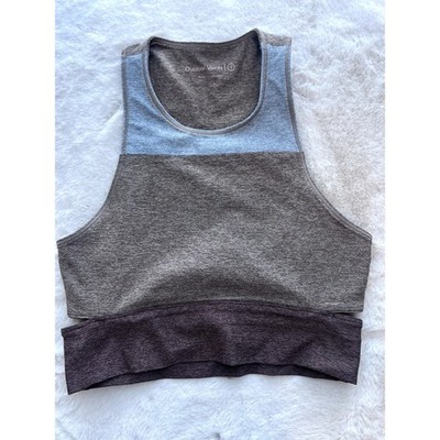 Outdoor Voices Tri-tone Slashback Crop Top Sports Bra S