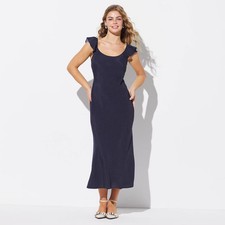 Women's Flutter Cap Sleeve Tie Back Maxi Slip Dress - Wild Fable