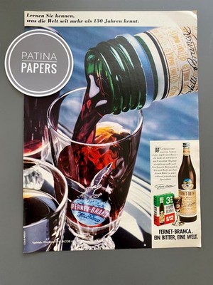 1980 Fernet-Branca Ein Bitter Eine Welt Vintage Ad Retro Werbung Reklame