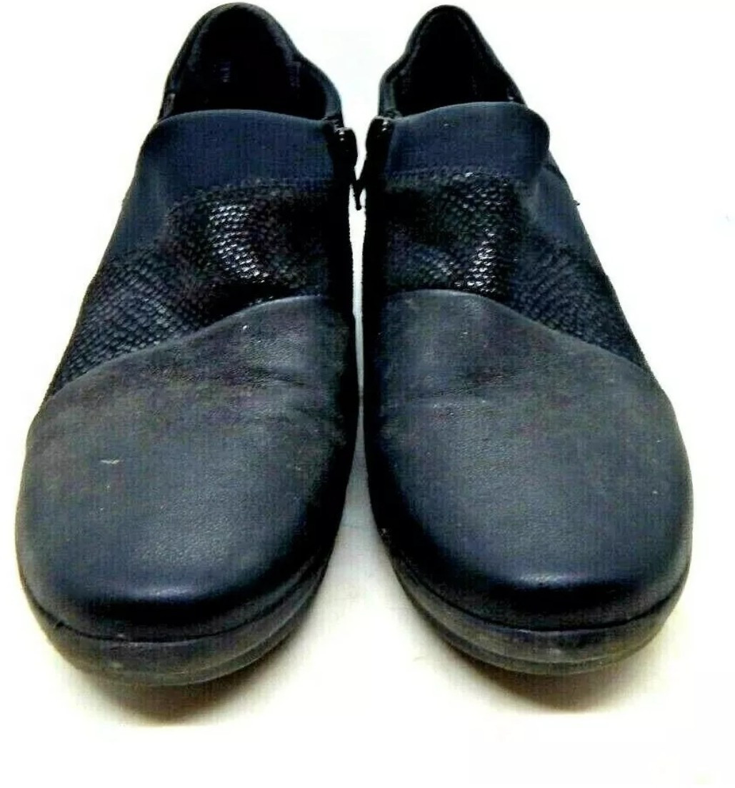 Clarks Cloud Stepper Womens Black Side Zip Loafer… - image 3