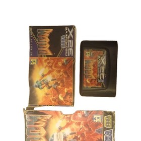 Sega Mega Drive 32x Doom Video Game Boxed with Manual