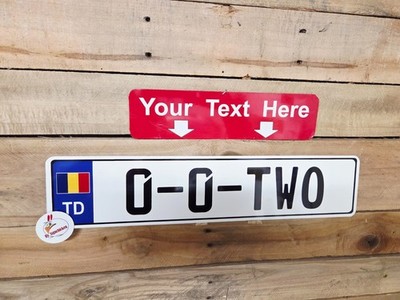 CHAD European EEC Aluminum License Plate Custom Personalized