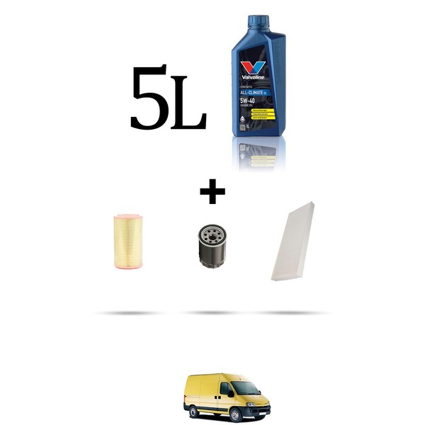Hoffcar Wartungsset 3 Filter Und 5L ÖL FüR Peugeot Boxer II 2.0 I 81KW Ab 200-image