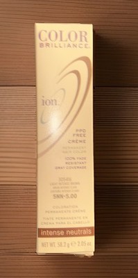 Ion Color Brilliance Permanent Hair Color Cream-Light Intense Brown/5NN-2oz-New