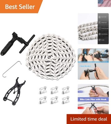 Bike Chain Kit, Single Speed Multi-Function Bike Mechanic Repair Kit, Chain B...