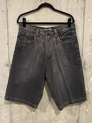 Vintage Y2K Flypaper Baggy JNCO Style Wide Leg Denim Jean Shorts Mens 34 - Picture 4 of 11
