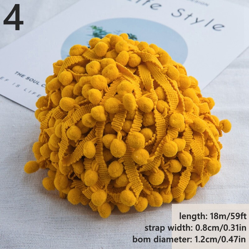 Pompon-Bordüre, Fransenbommel, Kissen- Und Vorhang Produktbild-Vorschau 5