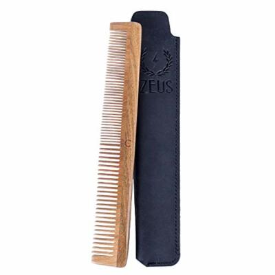 7.25 Inch Wooden Beard & Mustache Comb Medium Tooth Solid & Durable ZEUS