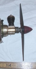 COX .049 GAS AIRPLANE ENGINE WITH PROP, GAS TANK NOSE CONE 1970s