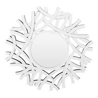 Premier Housewares Interweave Wall Mirror, 73 X 73 X 5 Cm - Silver Premier Housewares Interweave Wall Mirror, 73 X 73 X 5 Cm - Silver