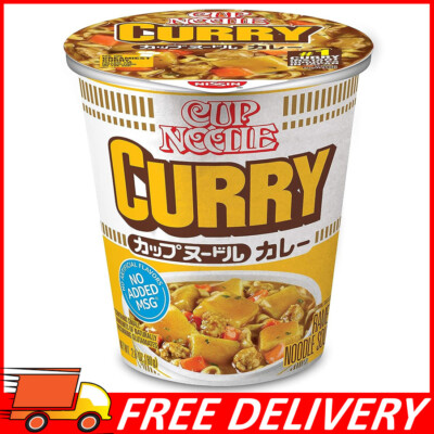 Nissin Cup Noodle Ramen Noodle Soup, Curry, 2.82 Oz (Pack of 6)