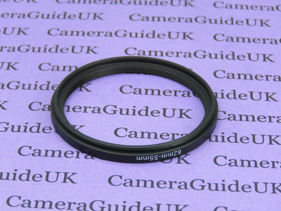 62mm to 55mm Male-Female Stepping Step Down Filter Ring Adapter 62mm-55mm - Image 2 of 2
