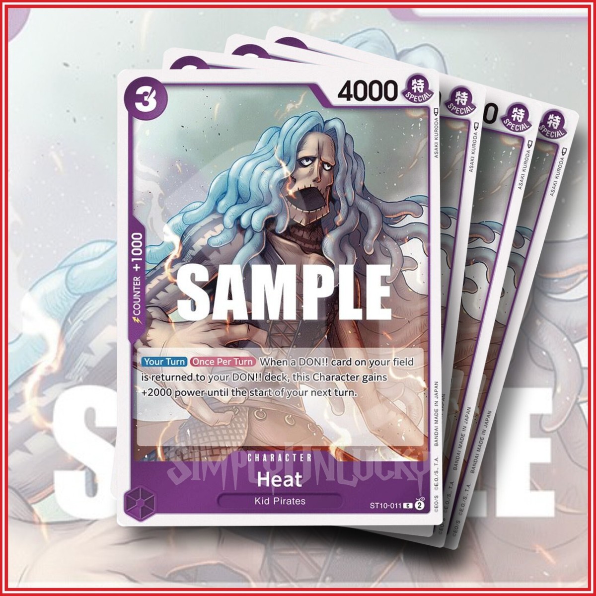 ONE PIECE TCG: Heat ST10-011 x4 Ultra Deck The Three Captains | eBay