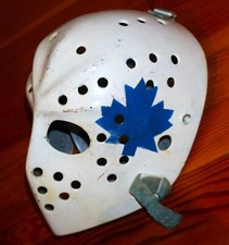 Vintage Jacques Plante Fibrosport Toronto Maple Leafs Fiberglass Goalie Mask