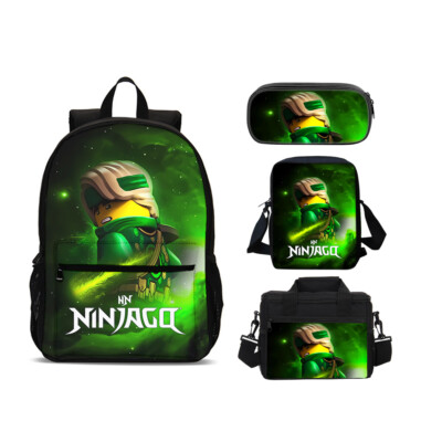 Ninjago Lloyd Cartoon Kids Big School Backpacks Insulated Lunch