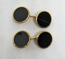 Dolan Bullock 12K Gold Filled Onyx Cufflinks ...