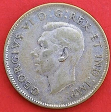 1947 Canada 25 Cents Dot - F/VF - Lot#11669