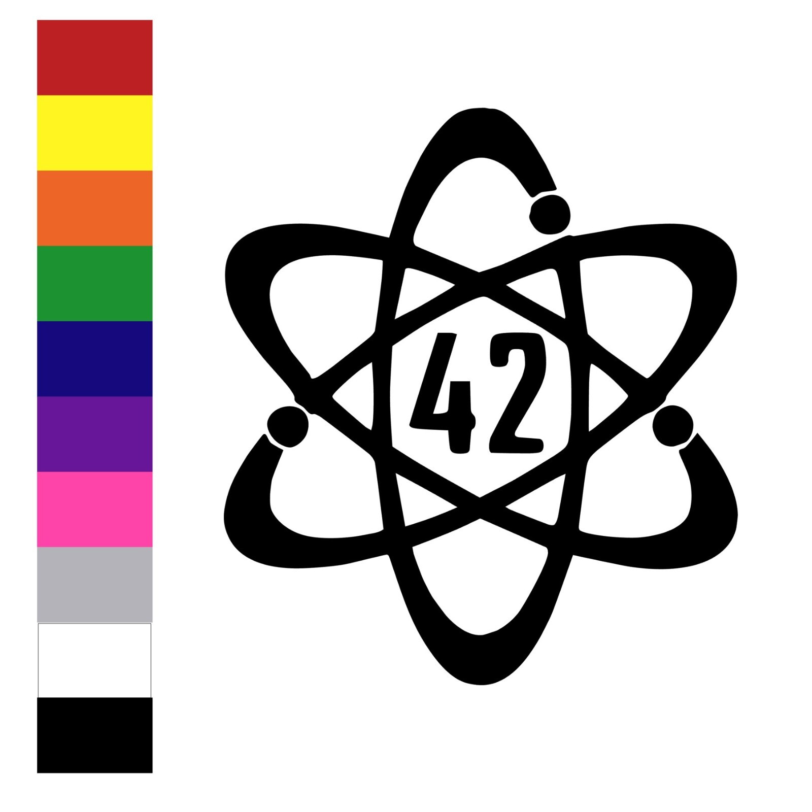 hitch-hikers-guide-42-atom-logo-vinyl-bumper-sticker-car-decal-color