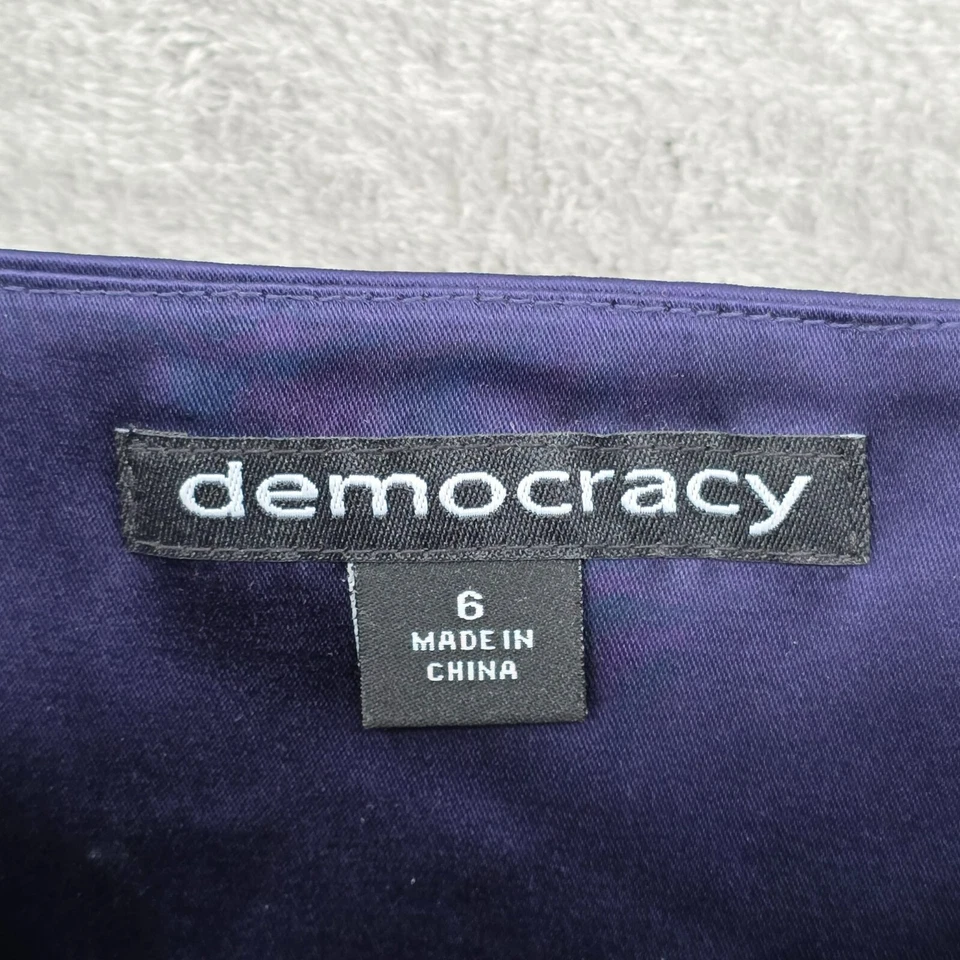 Vestido Vaina Democracy De Colección 6 Ciruela Azul Púrpura Satinado Y2K Años 90 Bolsillos Tirantes Nuevo Foto 2 de 4