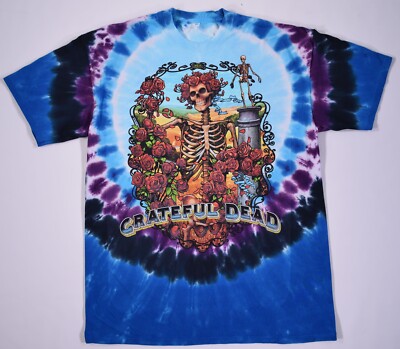 GRATEFUL DEAD-BERTHA ROSE-TIE DYE T-SHIRT M,XL Garcia,Lesh,Wier LMTD