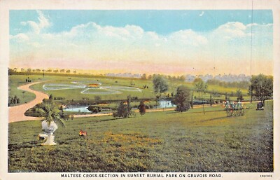 Afton st Louis MO Sonnenuntergang Burial Park ~ Gravois Rd ~ Malteserkreuz Teil
