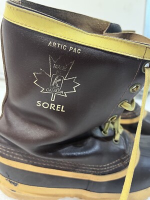 Sorel Arctic Pac Kaufman Rubber Winter Duck Brown Boots  display picture 2