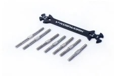 Koswork Steel Heavy Duty Turnbuckle Set (7pcs, w/wrench) Kyosho Mid/Tu KOS04301