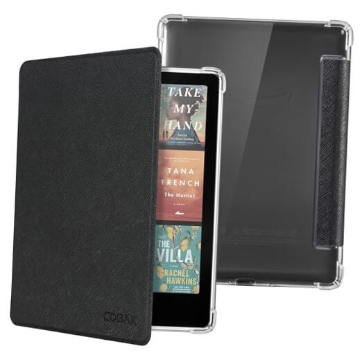 Kindle Paperwhite 12th Gen 2024 Case with Color and Soft Black Design  