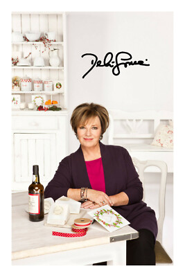 Delia Smith Signed A4 Photo Print Autograph Cooking Cookery Book