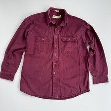 Vintage St. John s Bay Chamois Cloth Long Sleeve Button Shirt Men s Size XLT Vtg