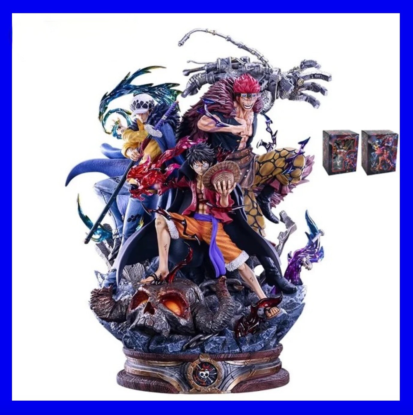 Statue One Piece Luffy et Trafalgar en PVC de 22 cm pour décorer votre bureau de geek