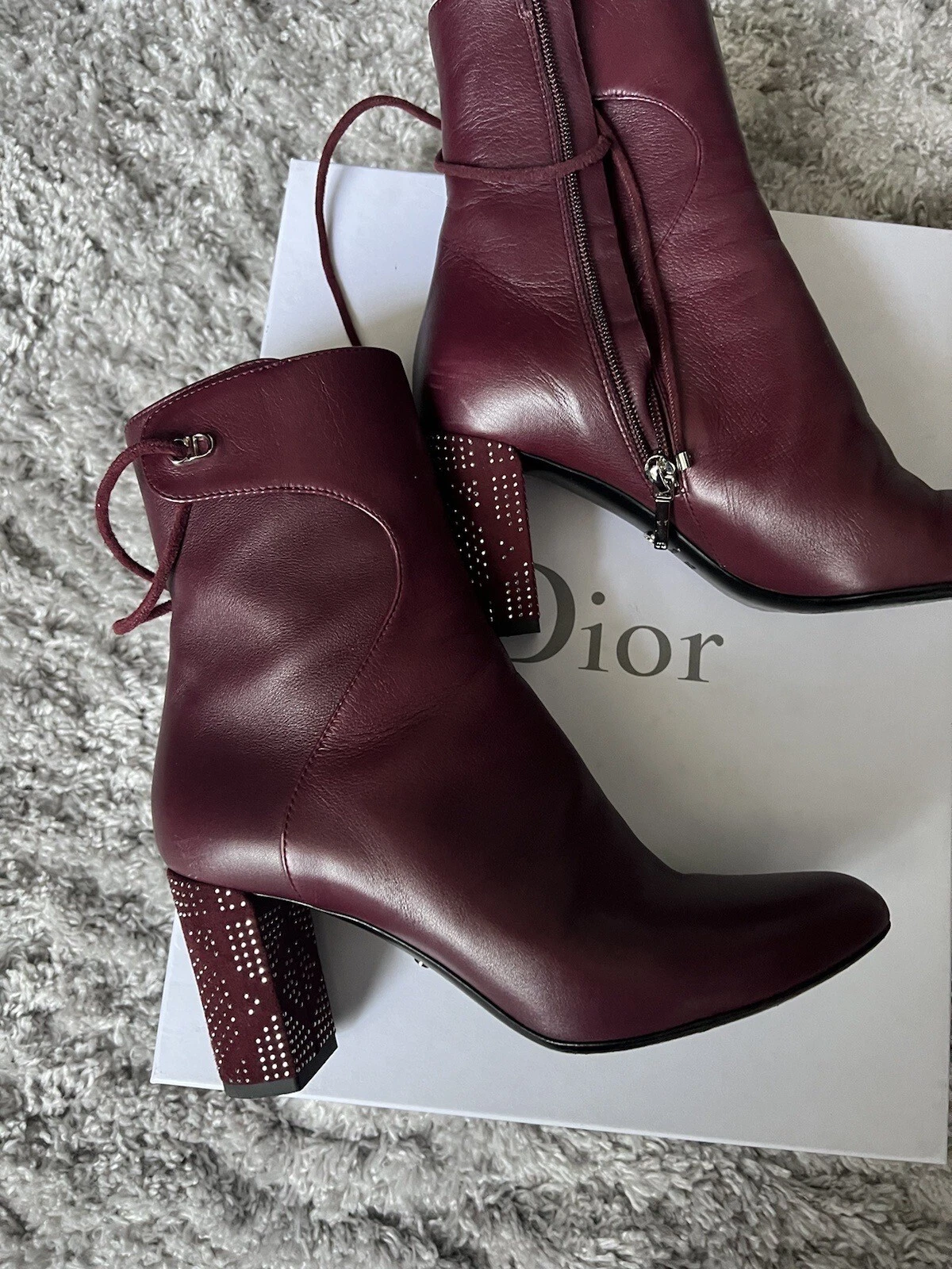 Bottines femme Christian Dior pointure 38,5 couleur bordo