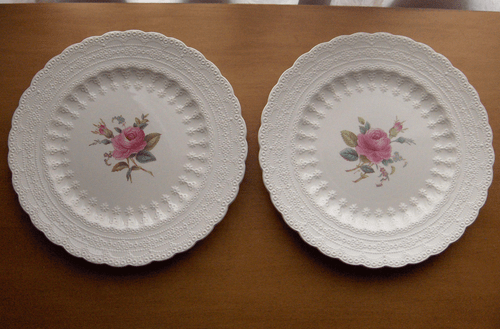 Spode Billingsley Rose 2 Brotteller ~ Copeland Spode ~ 1926 ~ Made in England - NR! - Bild 1 von 5
