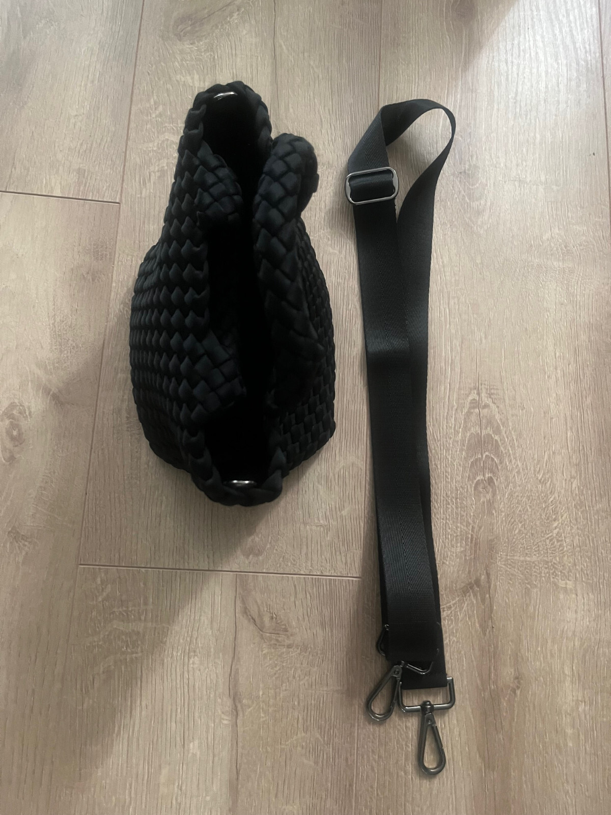 EUC NAGHEDI Petite St. Barths Neoprene Tote Bag Black XS eBay