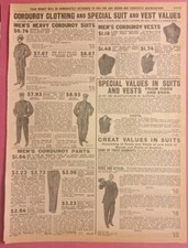 Mens Suits 1908 Sears Roebuck Vintage Advertisement Catalog Page