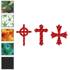 Three Crosses, Vinyl Decal Sticker, 40 Patterns 3 Sizes, 6331