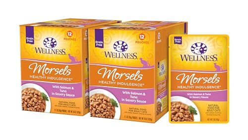 Healthy Indulgence Morsels Grain-Free Wet Cat Food Made with Natural Ingredie...