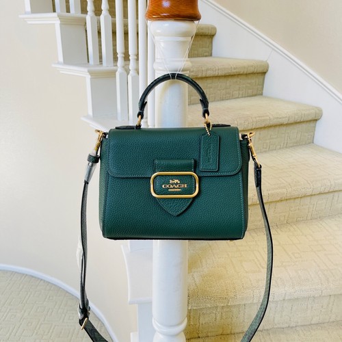 NWT Coach Leather Snake Trim Crossbody Top Handle Bag CE568