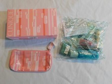 CLINIQUE MAKEUP BAG GIFT SET SASSY SPICE LIPSTICK GREEN TUBE TRAVEL VTG NOS
