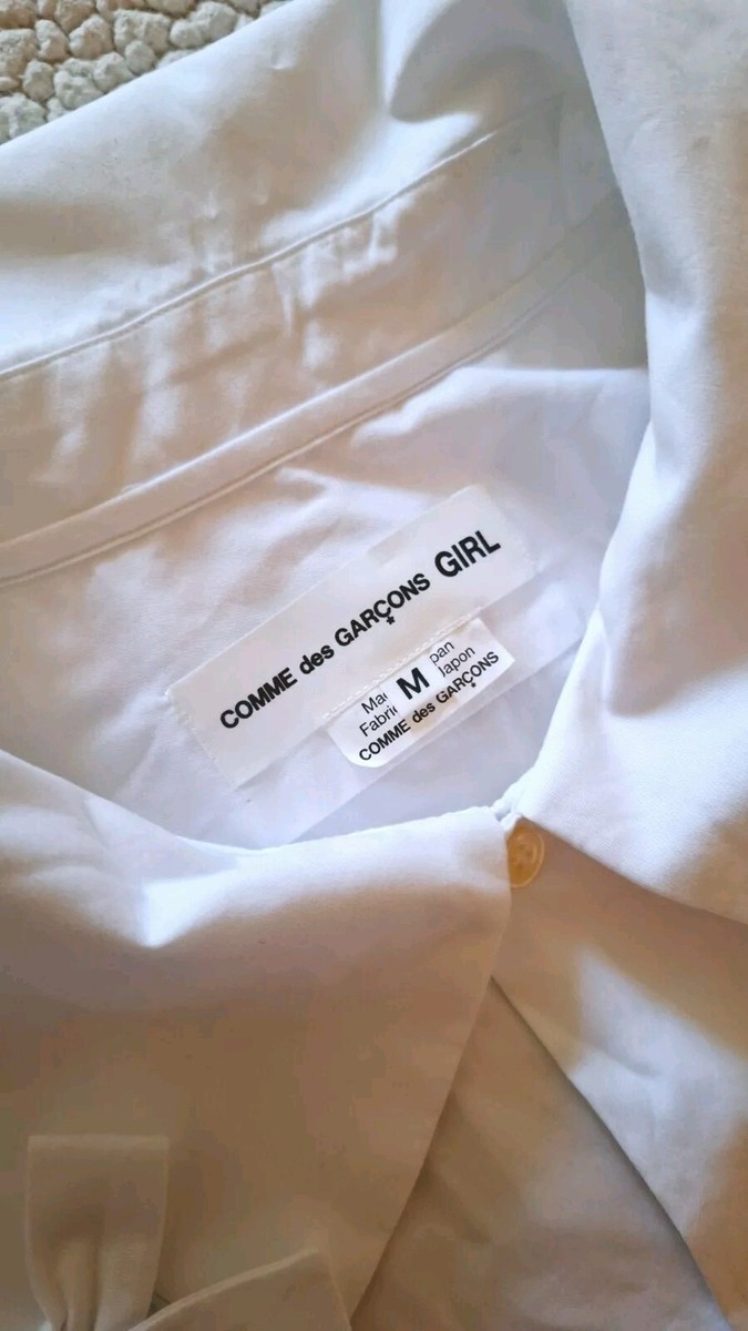 COMME DES GARCONS Girl Peter Pan BowCollar White Cotton