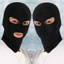 Spandex Full Head Mask Hood Binding Headgear Game Blindfold Restraints