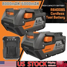 PACK For Ridgid R840087 8.0Ah Lithium Battery Rigid 18 Volt R840085 R840083 6AH