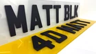 4D 3mm Matt Black on FRONT & REAR Full Size Novelty Show Plates - Assembled