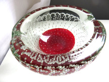 Murano Galliano Ferro Mid-Century Large size Glass Bullicante Bubble Bowl 1.9kg